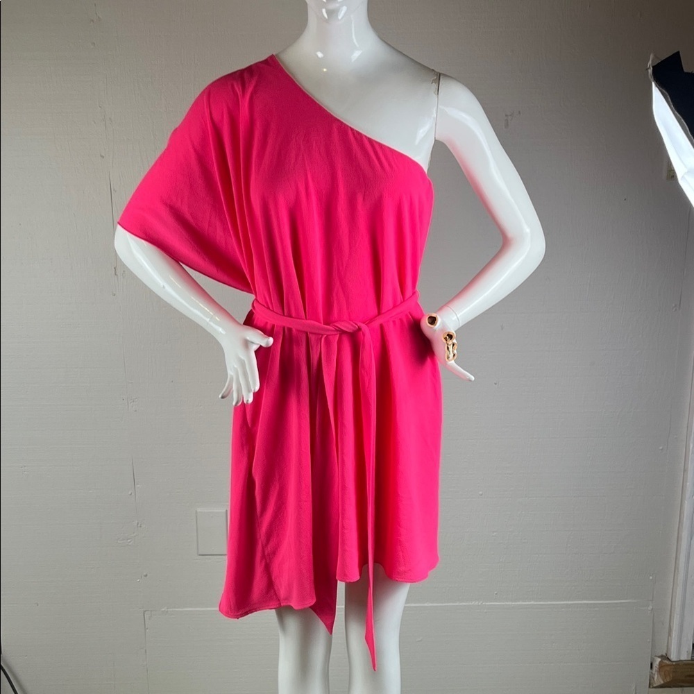 Show Me Your MuMu Pink One Shoulder Trish Dress
Size: XS